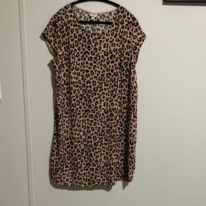 Merona Animal Print Mini Dress - Black and Tan
